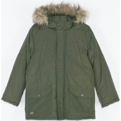Coccodrillo - Kurtka dziecięca 92-122 cm. Żółte kurtki chłopięce COCCODRILLO, bez wzorów, z tkaniny, długie, z kapturem. Za 209,90 zł.