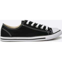 Converse - Tenisówki. Czarne trampki i tenisówki damskie Converse, bez wzorów, z materiału, na sznurówki. Za 299,90 zł.