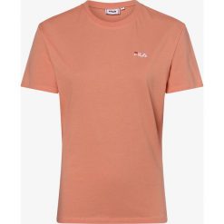 FILA - T-shirt damski, pomarańczowy. Pomarańczowe t-shirty damskie Fila, s, z haftami, z dżerseju, bez kołnierzyka. Za 119,95 zł.