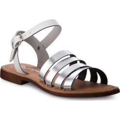 Sandały MACIEJKA - IT005-01/00-0 Argento/Bianco. Szare klapki damskie Maciejka, ze skóry. W wyprzedaży za 149,00 zł.