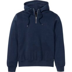 Bluza z kapturem bonprix ciemnoniebieski. Niebieskie bluzy męskie bonprix, s, bez wzorów, z kapturem, bez rękawów, z kapturem. Za 54,99 zł.
