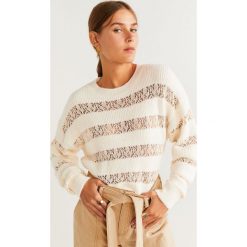 Mango - Sweter Romantic. Białe swetry damskie Mango, s, bez wzorów, z elastanu, bez rękawów, bez kaptura. W wyprzedaży za 97,90 zł.