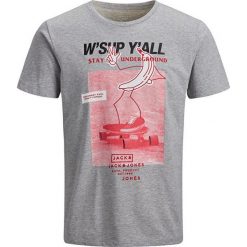 Jack&Jones T-shirt męski Zine Tee Ss Crew Neck LightGrey Melange Slim (rozmiar S). Koszulki męskie Jack&Jones, s, bez wzorów, bez kołnierzyka, bez rękawów. W wyprzedaży za 44,00 zł.
