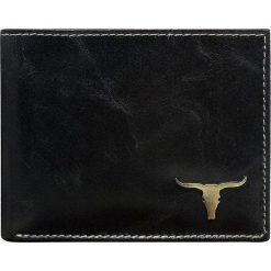 Portfel męski skórzany Buffalo Wild RM-05-BAW. Czarne portfele męskie BUFFALO WILD, bez wzorów, ze skóry. Za 49,90 zł.