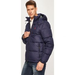 Polo Ralph Lauren - Kurtka puchowa. Niebieskie płaszcze męskie Polo Ralph Lauren, xl, bez wzorów, z poliesteru, krótkie, z kapturem. W wyprzedaży za 1349,00 zł.