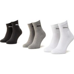 Zestaw 3 par wysokich skarpet unisex PUMA - Key Features 906110 63 Grey/White/Black. Szare skarpetki damskie Puma, bez wzorów, z elastanu. Za 39,99 zł.