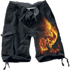 Spiral Burn In Hell Krótkie spodenki Vintage czarny. Czarne spodenki i szorty męskie marki Spiral, vintage. Za 121,90 zł.