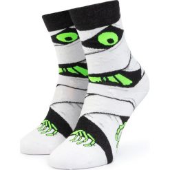Skarpety Wysokie Unisex CUP OF SOX - SCAREpetki Mumia Biały. Białe skarpetki damskie Cup of sox, bez wzorów, z elastanu. Za 24,00 zł.