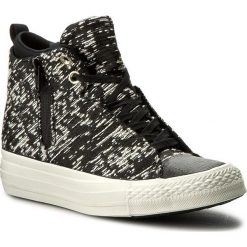 Trampki CONVERSE - Ctas Selene Winter Knit Mid 553355C Black/Light Gold/Gret. Czarne półbuty damskie Converse, bez wzorów, z gumy, bez zapięcia. W wyprzedaży za 259,00 zł.