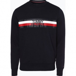 Tommy Hilfiger - Męska bluza nierozpinana, niebieski. Niebieskie bejsbolówki męskie TOMMY HILFIGER, m, z nadrukiem. Za 449,95 zł.
