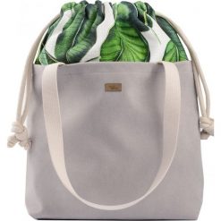 Torebka worek "DUOBAG", kolor jasnoszary Bali. Szare torebki worki damskie me&BAGS, z nadrukiem, z tkaniny, duże, z nadrukiem, bez dodatków. Za 219,00 zł.