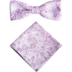 Mucha z poszetką MUR0001315. Różowe muszki męskie marki Giacomo Conti, w kwiaty, z mikrofibry, eleganckie. Za 69,00 zł.