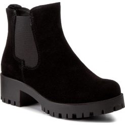 Botki TAMARIS - 1-25435-29 Black Uni 007. Czarne botki damskie marki Tamaris, z zamszu. W wyprzedaży za 219,00 zł.