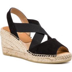 Espadryle KANNA - 19KV8071 Ante Negro. Czarne espadryle damskie marki Kanna, bez wzorów, ze skóry, bez obcasa, na obcasie. Za 309,00 zł.