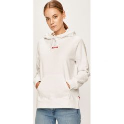 Levi's - Bluza. Białe bluzy damskie Levi's®, s, bez wzorów, z bawełny, bez rękawów, z kapturem. Za 279,90 zł.