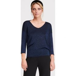 Sweter z wiązaniem na plecach - Granatowy. Niebieskie swetry damskie Reserved, s, bez wzorów, bez rękawów, bez kaptura. Za 59,99 zł.