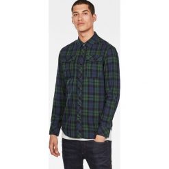 G-Star Raw - Koszula Landoh. Niebieskie koszule męskie G-Star RAW, s, w kratkę, z bawełny, klasyczne, z klasycznym kołnierzykiem, z długim rękawem. W wyprzedaży za 299,90 zł.