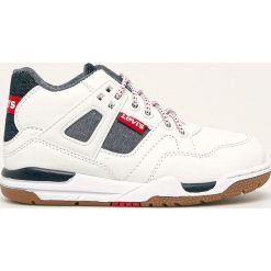 Levi's - Buty dziecięce. Niebieskie trampki chłopięce Levi's®, bez wzorów, ze skóry ekologicznej, sportowe, na sznurówki. W wyprzedaży za 129,90 zł.