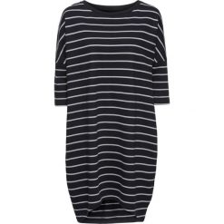 Sukienki dresowe: Sukienka dresowa oversize bonprix czarno-szary w paski