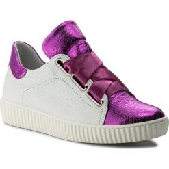 Sneakersy R.POLAŃSKI - 0918 Biały Kryształ Fuksja. Białe półbuty damskie marki R.Polański, na co dzień, bez wzorów, ze skóry, bez obcasa, na płaskiej podeszwie, bez zapięcia. W wyprzedaży za 229,00 zł.