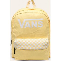 Vans - Plecak. Żółte plecaki męskie Vans, z nadrukiem, z bawełny. W wyprzedaży za 159,90 zł.