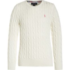 Polo Ralph Lauren CLASSIC Sweter warm white. Białe swetry chłopięce marki Polo Ralph Lauren, z bawełny, polo. W wyprzedaży za 258,30 zł.