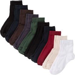 Krótkie skarpetki basic (10 szt.) bonprix kolorowy. Czarne skarpetki damskie bonprix, bez wzorów. Za 34,99 zł.