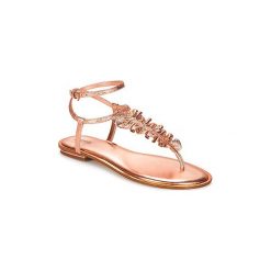 Sandały MICHAEL Michael Kors BELLA TONG. Różowe sandały damskie MICHAEL Michael Kors, bez wzorów, bez obcasa, bez zapięcia. W wyprzedaży za 419,30 zł.