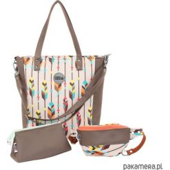 Zestaw Pocahontas - Cuboid, nerka, kosmetyczka. Szare kosmetyczki damskie marki Pakamera. Za 400,00 zł.