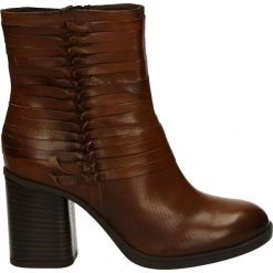 Botki - 257212 TAN. Brązowe botki damskie skórzane marki Venezia. Za 329,00 zł.