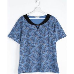 Bluzki asymetryczne: Niebieski T-shirt Mould