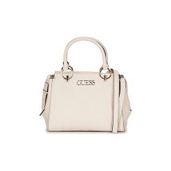 Torebki do ręki Guess HERITAGE POP GIRLFRIEND SATCHEL. Brązowe torebki klasyczne damskie marki Guess, z aplikacjami, do ręki, bez dodatków. Za 639,00 zł.