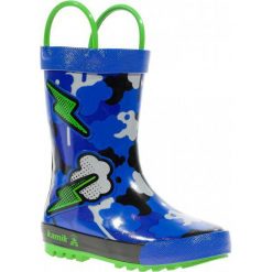 Kamik Kalosze Wildcloud Jr Blue 31,0. Niebieskie kalosze chłopięce marki Kamik. W wyprzedaży za 109,00 zł.