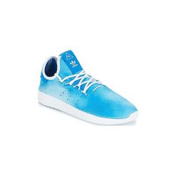 Buty Dziecko adidas PW TENNIS HU J. Niebieskie trampki dziewczęce Adidas, bez wzorów, bez zapięcia. Za 279,20 zł.