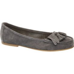 Mokasyny damskie 5th Avenue popielate. Szare mokasyny damskie 5th Avenue, ze skóry, na obcasie. Za 139,90 zł.