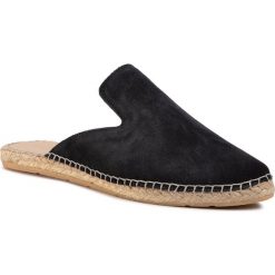 Espadryle EVA LONGORIA - EL-07-01-000050 801. Czarne espadryle damskie Eva Longoria, bez wzorów, ze skóry, bez obcasa. W wyprzedaży za 249,00 zł.