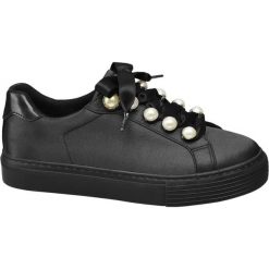 Sneakersy damskie Graceland czarne. Czarne sneakersy damskie marki Graceland, z satyny. Za 62,00 zł.