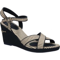 SANDAŁY PEPE JEANS PLS90120. Czarne sandały damskie Pepe Jeans, z jeansu. Za 139,99 zł.