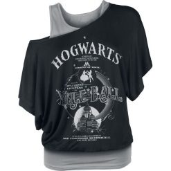 Bluzki asymetryczne: Harry Potter Hogwarts - Yule Ball Koszulka damska czarny/szary