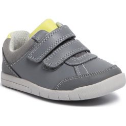 Sneakersy CLARKS - Emery Sky T 261464317 Grey Leather. Szare trampki chłopięce Clarks, bez wzorów, ze skóry ekologicznej, na rzepy. W wyprzedaży za 159,00 zł.