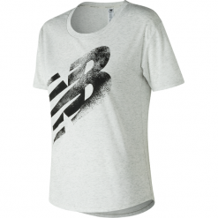 New Balance WT73124WT. Szare bluzki sportowe damskie marki New Balance, m, z materiału. W wyprzedaży za 49,99 zł.