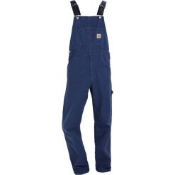 Carhartt WIP BIB NEWCOMB Ogrodniczki blue. Niebieskie spodnie męskie marki Carhartt WIP, m, bez wzorów, z bawełny. W wyprzedaży za 434,25 zł.