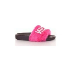 Klapki Dsquared FSW002331500001. Fioletowe klapki damskie Dsquared, bez wzorów, bez obcasa. Za 933,03 zł.