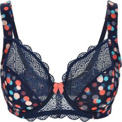 Biustonosz minimizer bonprix z nadrukiem. Niebieskie biustonosze bonprix, z nadrukiem. Za 54,99 zł.