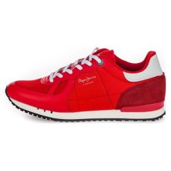 Pepe Jeans Tenisówki Męskie Tinker Hr 43 Czerwone. Czerwone trampki męskie Pepe Jeans, bez wzorów, z jeansu, bez zapięcia. Za 365,00 zł.