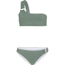Bikini bandeau (2 części) bonprix oliwkowy. Zielone stroje kąpielowe damskie bonprix, bez wzorów. Za 79,99 zł.