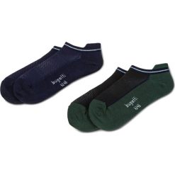 Zestaw 2 par niskich skarpet unisex BUGATTI - 6871 Flex Dark Indigo 526. Niebieskie skarpetki damskie Bugatti, bez wzorów, z elastanu. W wyprzedaży za 19,00 zł.