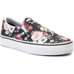 Tenisówki VANS - Classic Slip-On VN0A4BV3V8X1 (Garden Floral) Blk/Tr Wht. Czarne półbuty damskie Vans, bez wzorów, z gumy, bez zapięcia. W wyprzedaży za 199,00 zł.