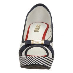 CZÓŁENKA CARINII B2097-96. Szare buty ślubne damskie Casu, na koturnie. Za 209,99 zł.