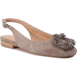 Sandały ALMA EN PENA - V19221 Suede Taupe. Brązowe klapki damskie Alma en Pena, bez wzorów, ze skóry, bez obcasa, na obcasie. Za 459,00 zł.